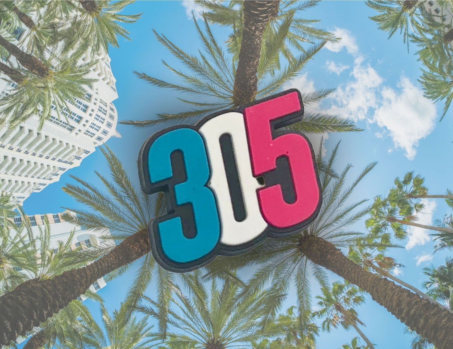 Malcontents 305 Croc Charms/Jibbitz show the well known area code in the palm trees! Easy breezy.