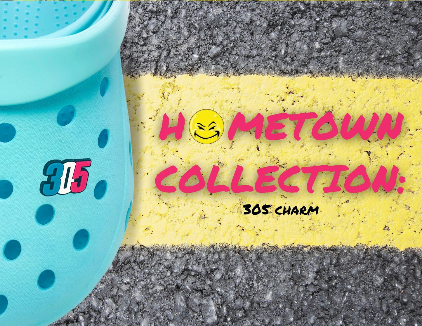 Malcontents 305 Croc Jibbitz/Charms: Blue, White, and Pink takes you straight to Miami!